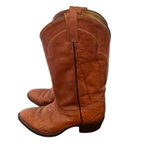 Tony Lama Men’s Western Cowboy Boots Tan Sz.9.5 El Paso Texas Vintage